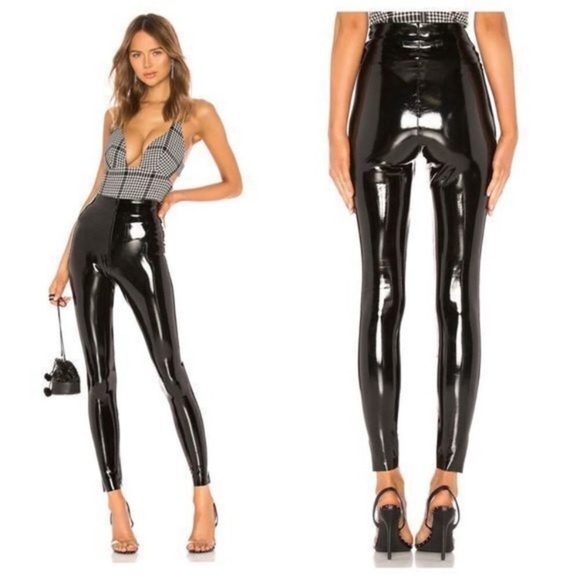 Commando Faux Patent Leather Leggings in Black Size Large NWT New - Picture 1 of 13